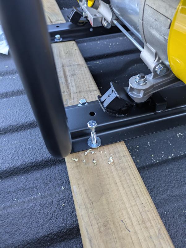Mounting points when not using the wheel kit