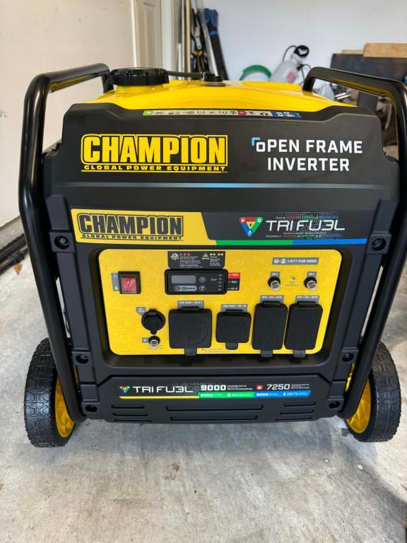 9000W Electric Start Tri Fuel Open Frame Inverter with CO Shield