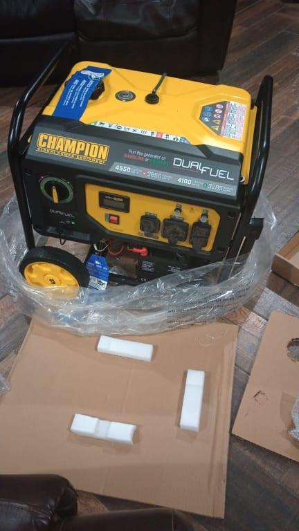 Opening the new toy.