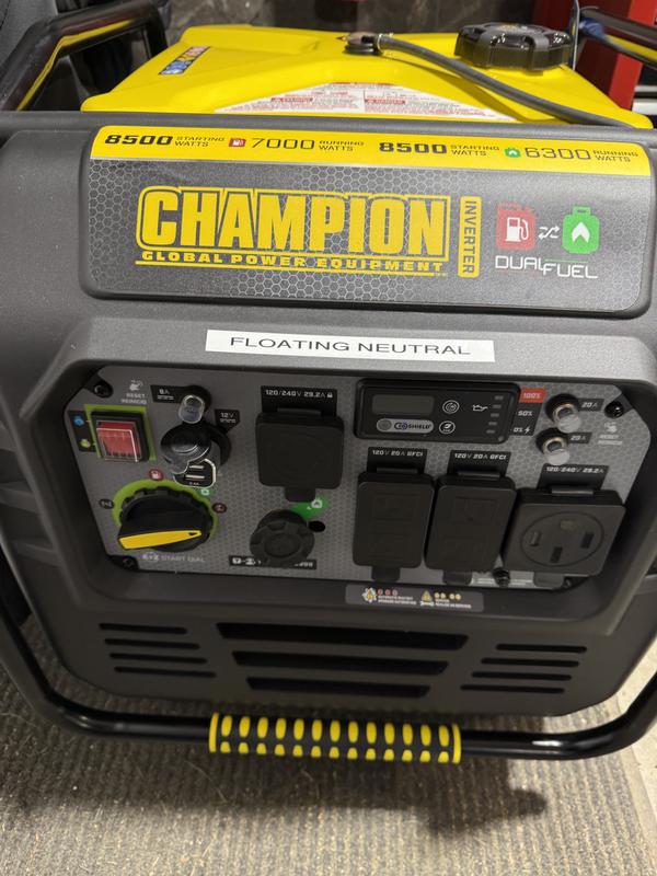 8500W Electric Start Dual Fuel Inverter - 201175 - Champion Power