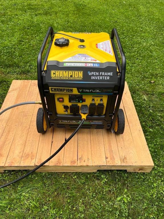 m 9000W Electric Start Tri Fuel Open Frame Inverter with CO Shield
