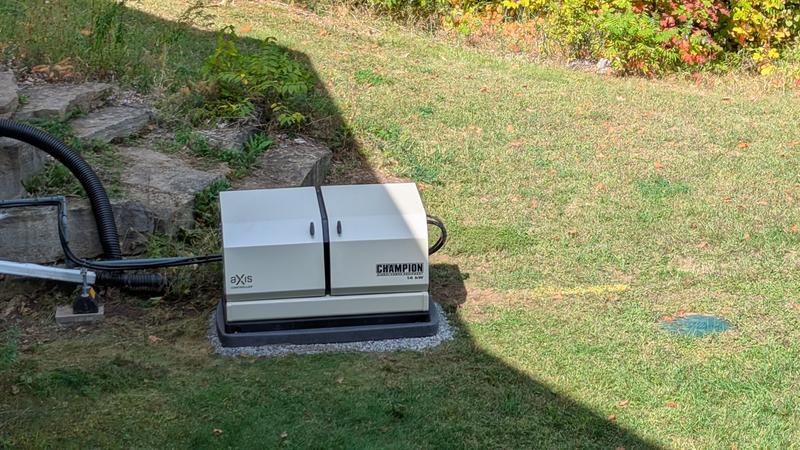 In the back yard ready to go.