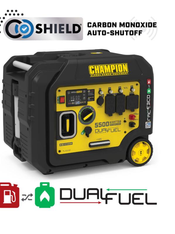 5500W Electric Start Dual Fuel Inverter with CO Shield® - 201273