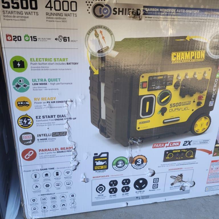 5500W Electric Start Dual Fuel Inverter with CO Shield 5500W Electric Start Dual Fuel Inverter with CO Shield