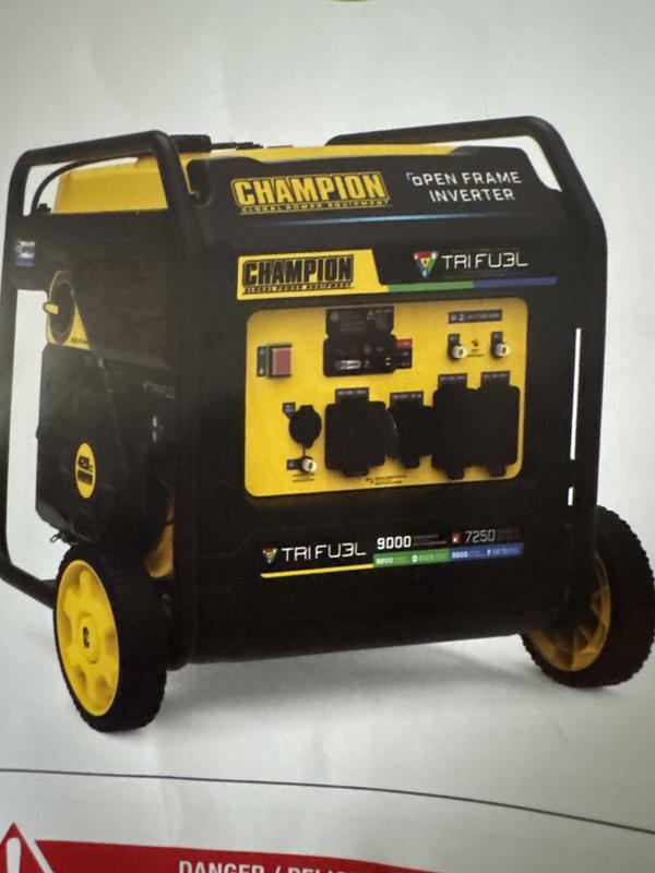 9000W Electric Start Tri Fuel Open Frame Inverter with CO