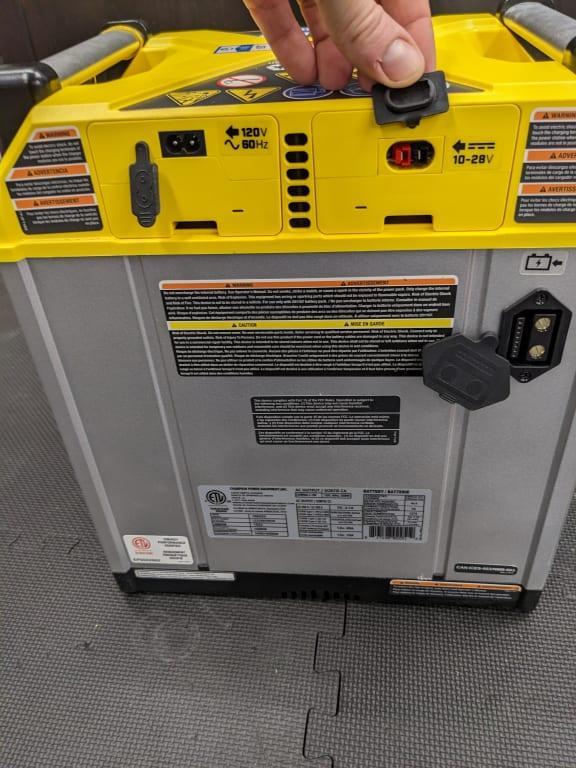 Rear with solar hookups and battery expension ports