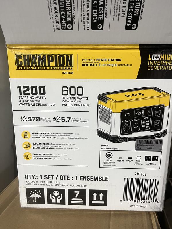 579 Wh Li-ion Power Station - Champion Power Equipment