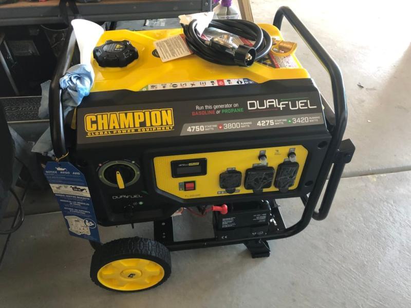 3800W Electric Start Dual Fuel Generator - 201052 - Champion Power