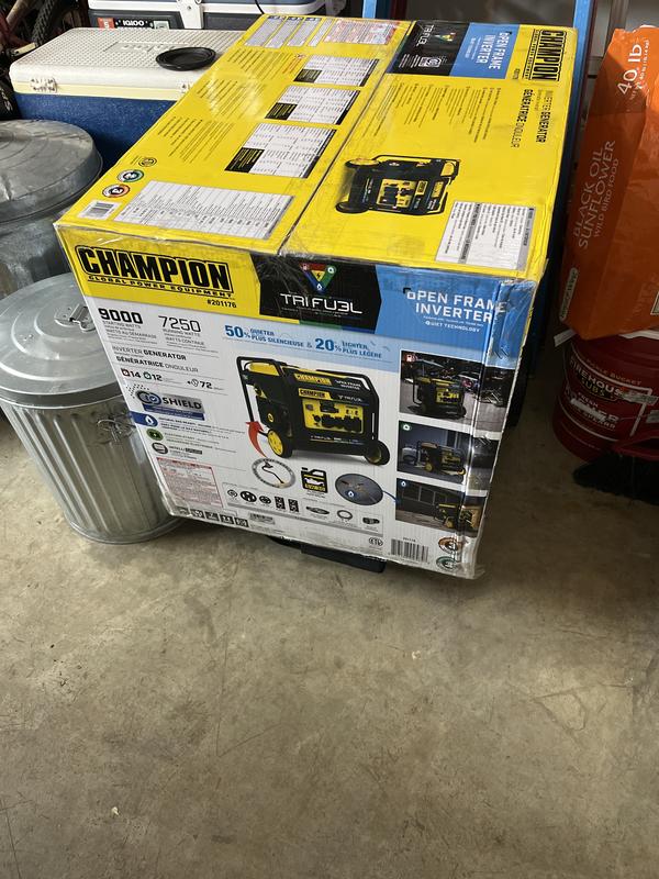 m 9000W Electric Start Tri Fuel Open Frame Inverter with CO Shield
