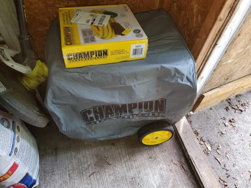 generator with cover and wheels/handle kit installed