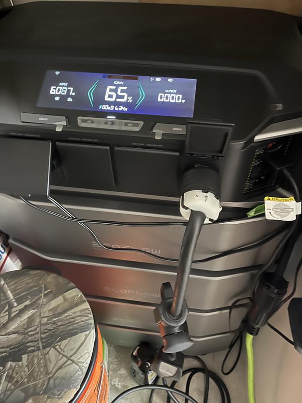 Champion 11K Tri Fuel charging EcoFlow batteries