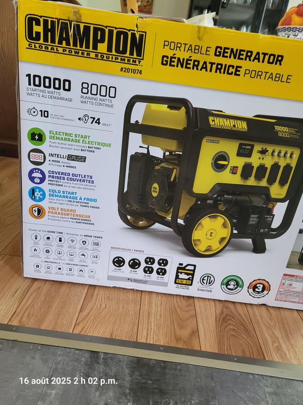 8000W Electric Start Generator - 201074 - Champion Power Equipment