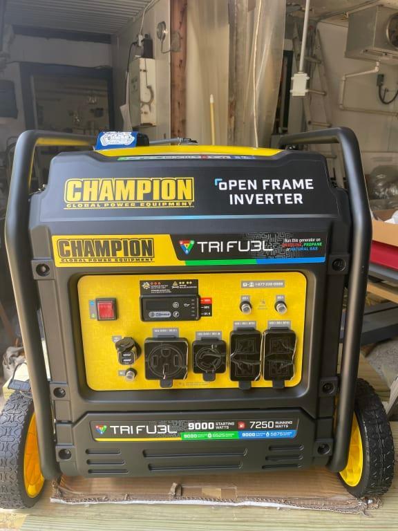 9000W Electric Start Tri Fuel Open Frame Inverter with CO