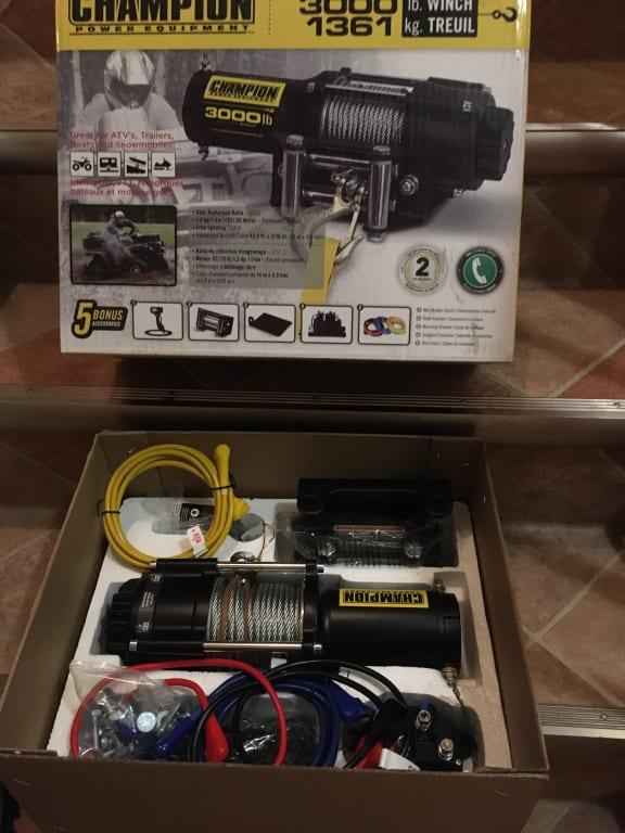 Champion Power Equipment 3000 lbs. Winch Kit 13004 - The Home Depot