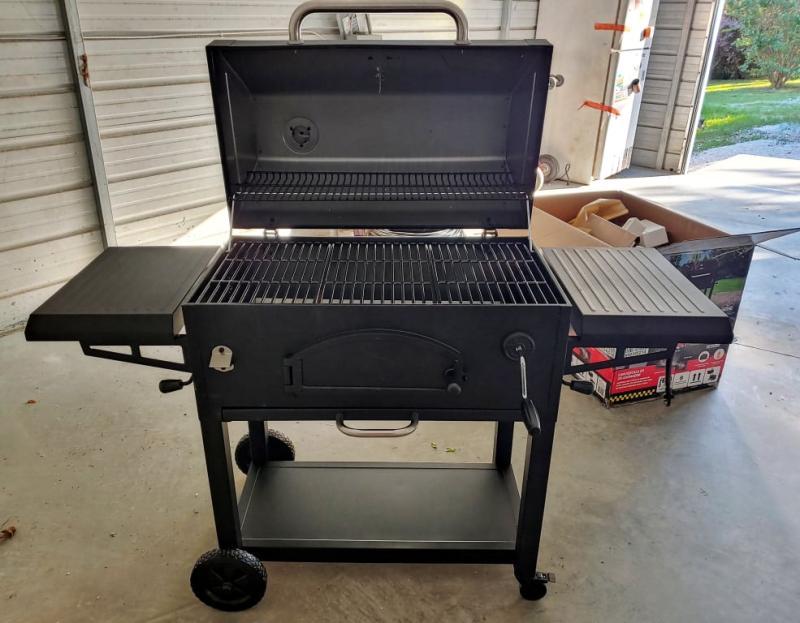 Shop Char-Griller Legacy Charcoal Grill Becomes a Smoker with Side