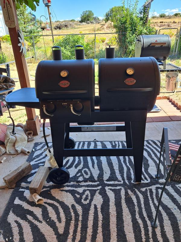 Dual Function 2-Burner Gas & Charcoal Grill