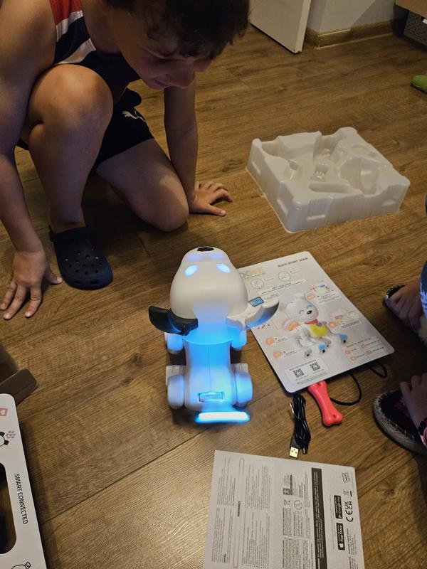 Dog-E - Interactive Robot Dog with Colorful LED Lights, 200+ Sounds & Reactions, App Connected