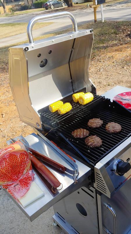 Barbecue elettrico 'smart-e grill' in acciaio, 121x54,5x114 cm - char-broil