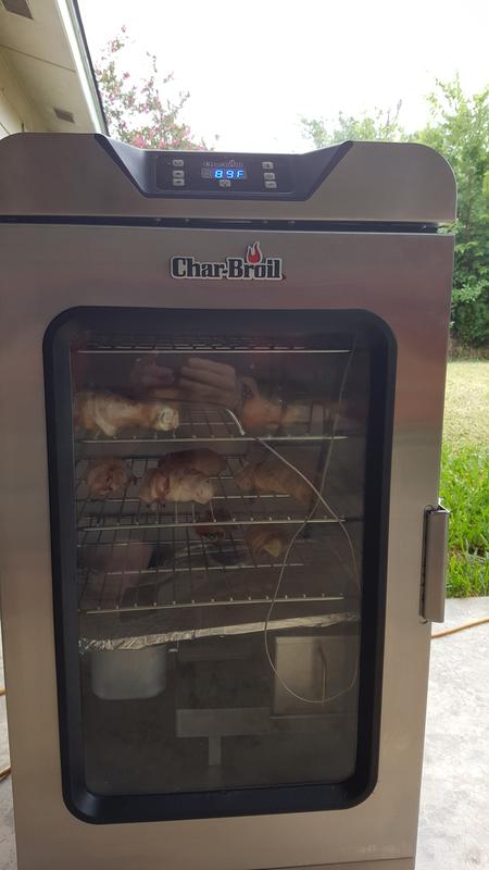 Apple wood smoked chicken and jalapeño poppers.