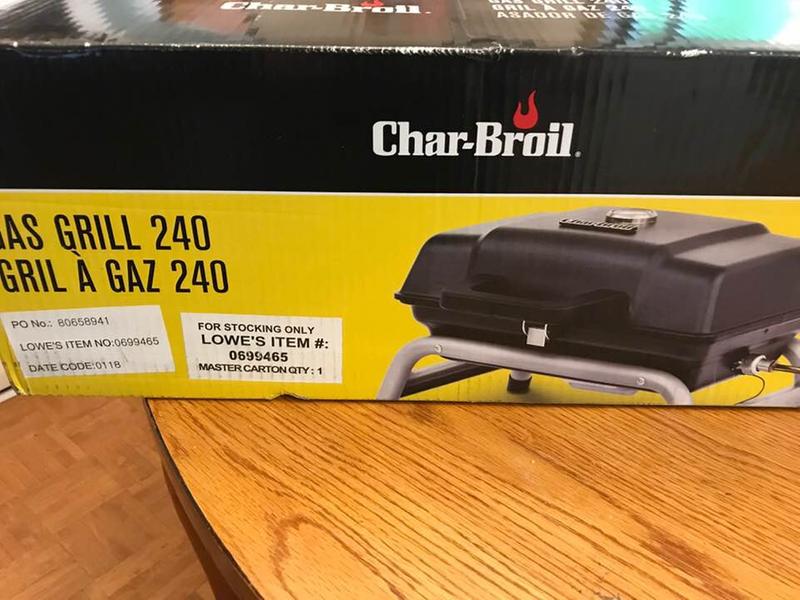 Char Broil 240 Sq in Black Portable Gas Grill at Lowes