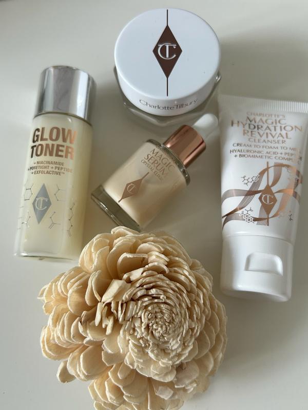 Customer photo for "This routine gives hydration softness and glow at the same time"