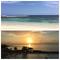 top: main beach/bottom: view from Infinity Bar