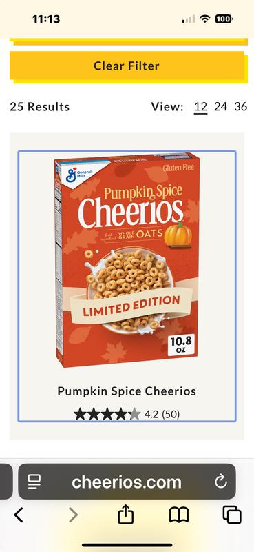 Pumpkin Spice Cheerios | Gluten Free Oat Cereal | Cheerios