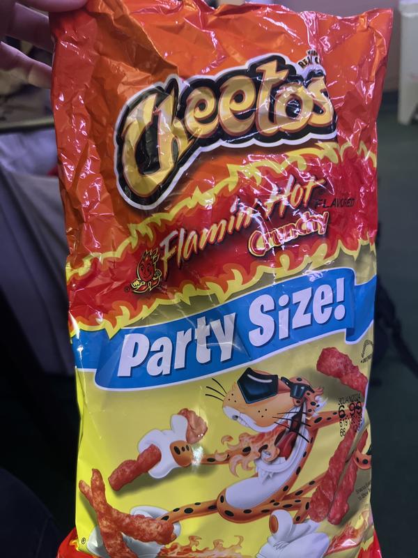 Cheetos Flamin' Hot Puffs Cheese Flavored Snacks, Party Size, 13.5 oz Bag