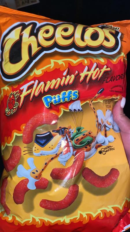 Cheetos Flamin' Hot Puffs Cheese Flavored Snacks, 8 oz