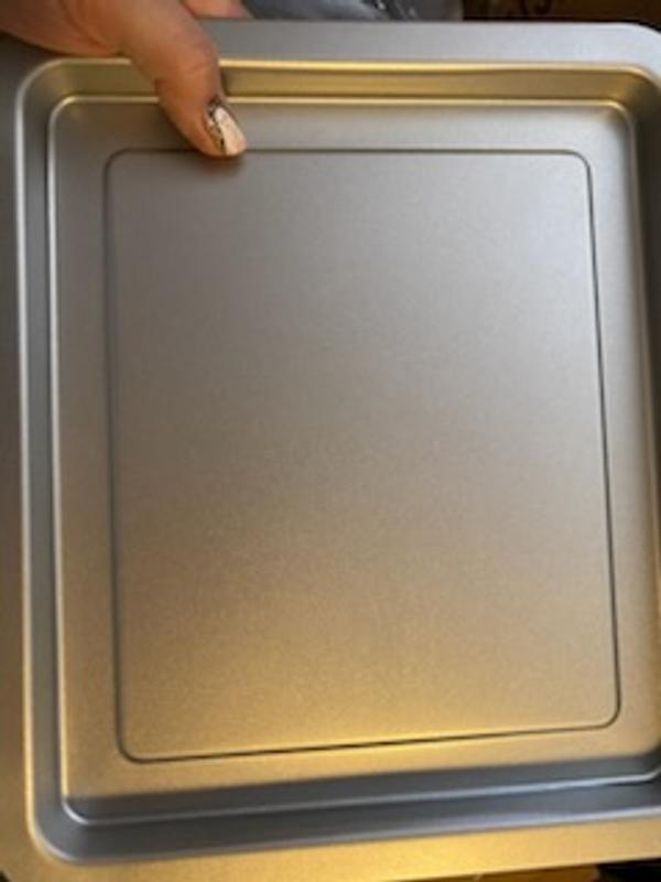 Included bake pan, an air fryer basket