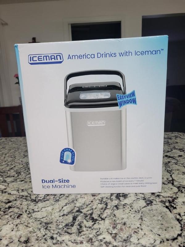 Portable Dual Size Countertop Ice Machine - Iceman Ice Maker