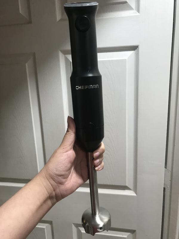 Chefman Cordless Portable Immersion Blender With One-Touch Speed Control