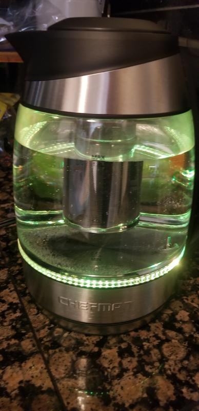 Electric Tea Kettle - 1.8L Glass & Stainless Steel Electric Tea Kettle -  Uber Appliance