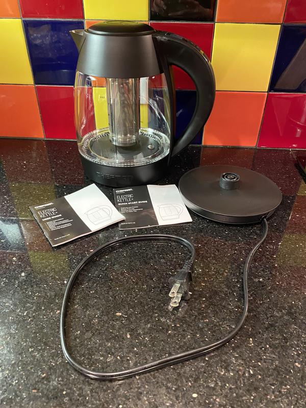 Chefman 1.8L Digital Electric Glass Kettle, 1500W Rapid Boiling