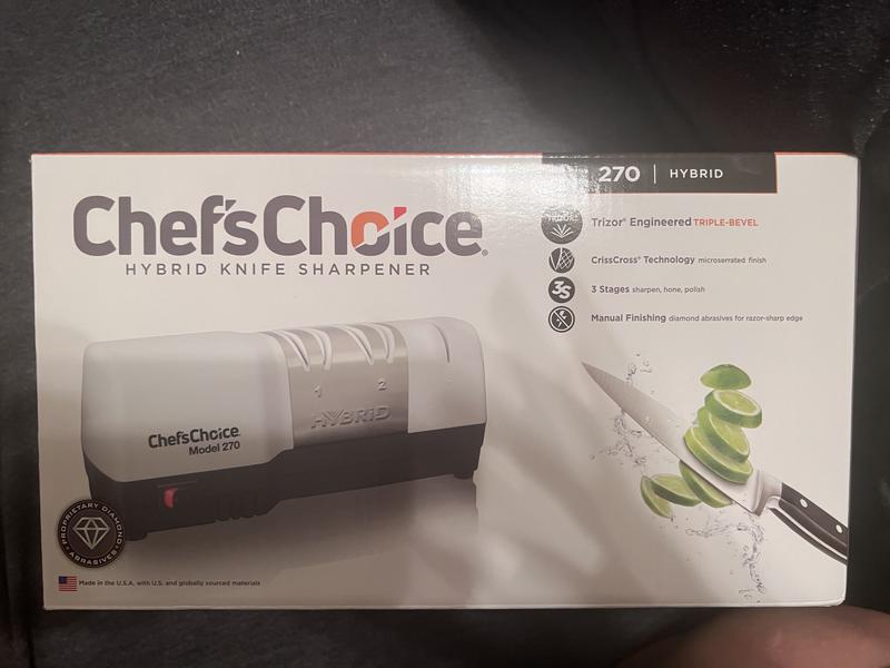 Best Buy: Chef'sChoice Electric and Manual Hybrid Knife Sharpener White  0270100