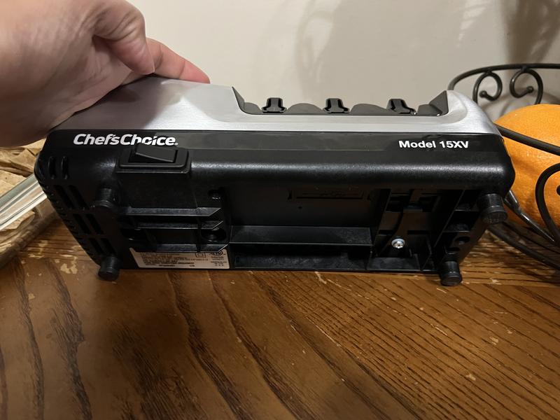 Chefs Choice 15XV Electric Sharpener 3 Stage 15 Deg Trizor Platinum, Model#  0101500