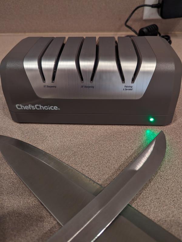 Chef'sChoice 1520 AngleSelect DiamondHone Electric Knife Sharpener for 15  and 20-degree Knives 100% Diamond Abrasives Brushed Metal 0115207 - Best Buy