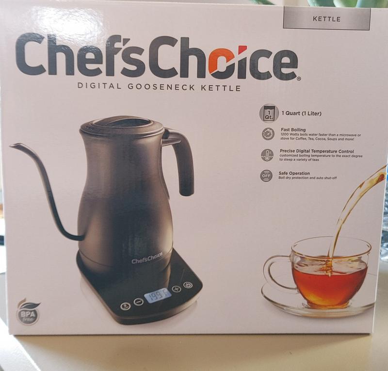 Edgecraft Chefs Choice Electric Kettle 1 Liter Silver Office Depot