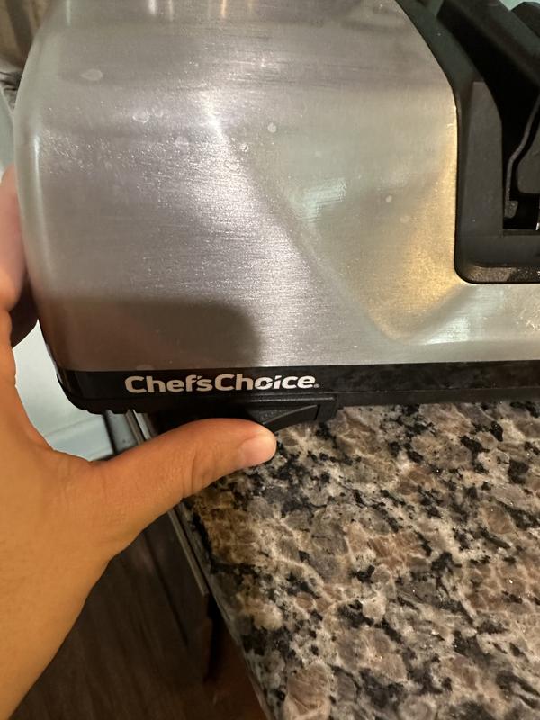 Chef'sChoice Model 15XV Professional Electric Knife Sharpener, 3-Stage  15-Degree Trizor, in Brushed Metal (0101508) 