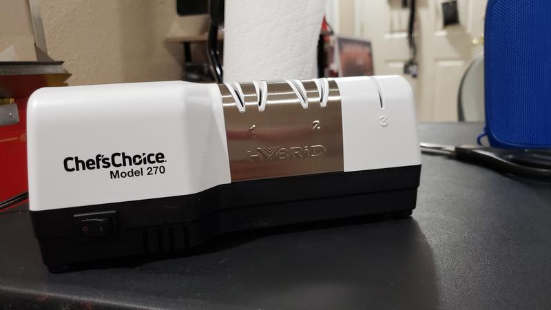 Chef'sChoice 3-Stage White Hybrid Diamond Hone Electric Knife Sharpener 270  - The Home Depot