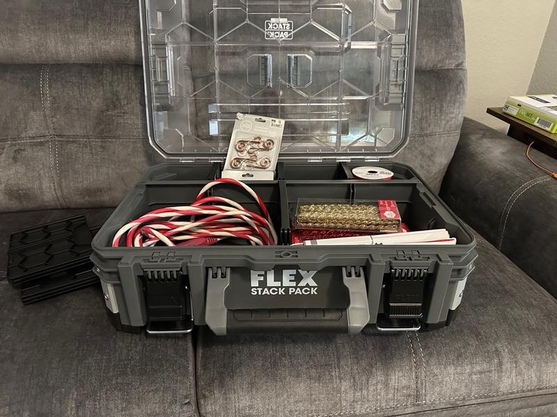 FLEX STACK PACK Organizer Box 22-in Gray Metal Lockable Tool Box in the  Portable Tool Boxes department at