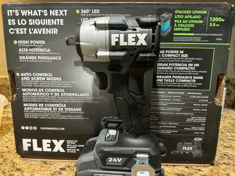 FLEX 24-volt Variable Brushless 1/2-in Drive Cordless Impact