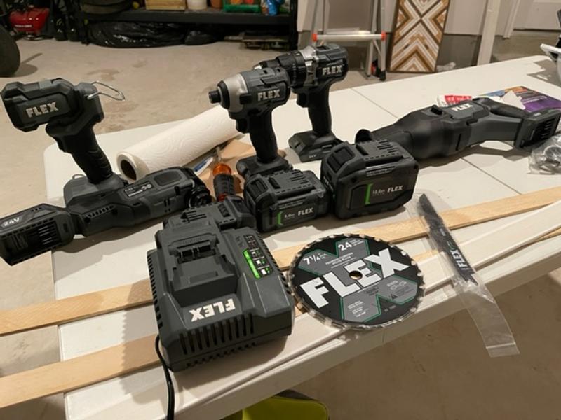 Flex 24V 6-Tool Combo Kit - Hammer Drill, Impact Driver