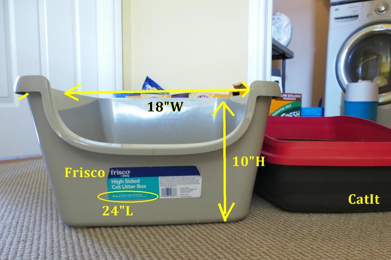 FRISCO High Sided Cat Litter Box, Gray, Extra Large 24in Chewy Canada