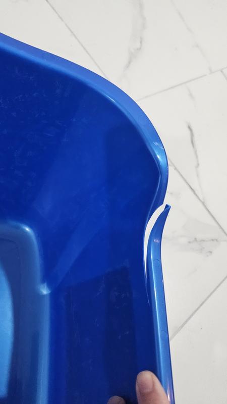 Top view of it broken.