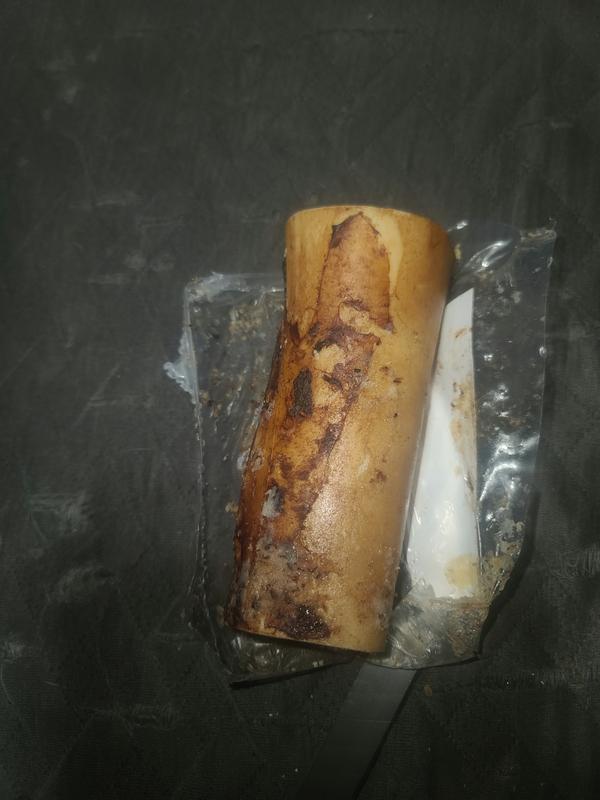 This is just to show my dog hasn't touched it but no marrow or lard or anything except maybe a baby spoon full