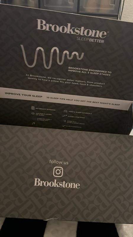 Brookstone Classic Comfort Memory Foam Pillow - Contour Support For Side & Back Sleepers, Machine Washable Cover