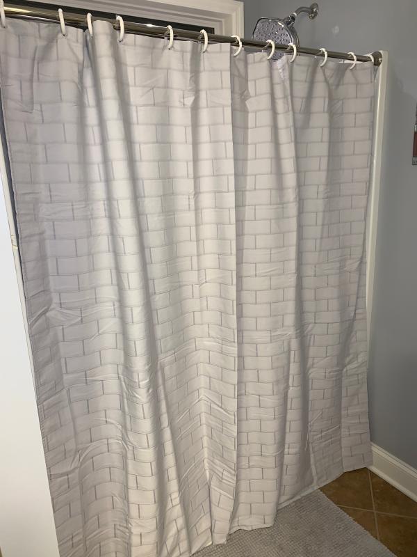 Dkny Subway Tile Shower Curtain In Grey, Subway Tile Shower Curtain