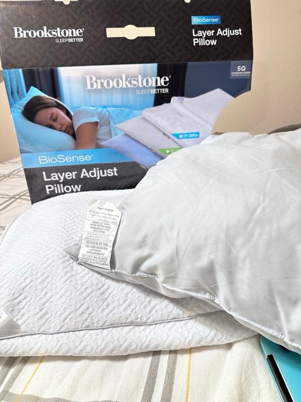 Brookstone Layer Adjust Pillow decoratd