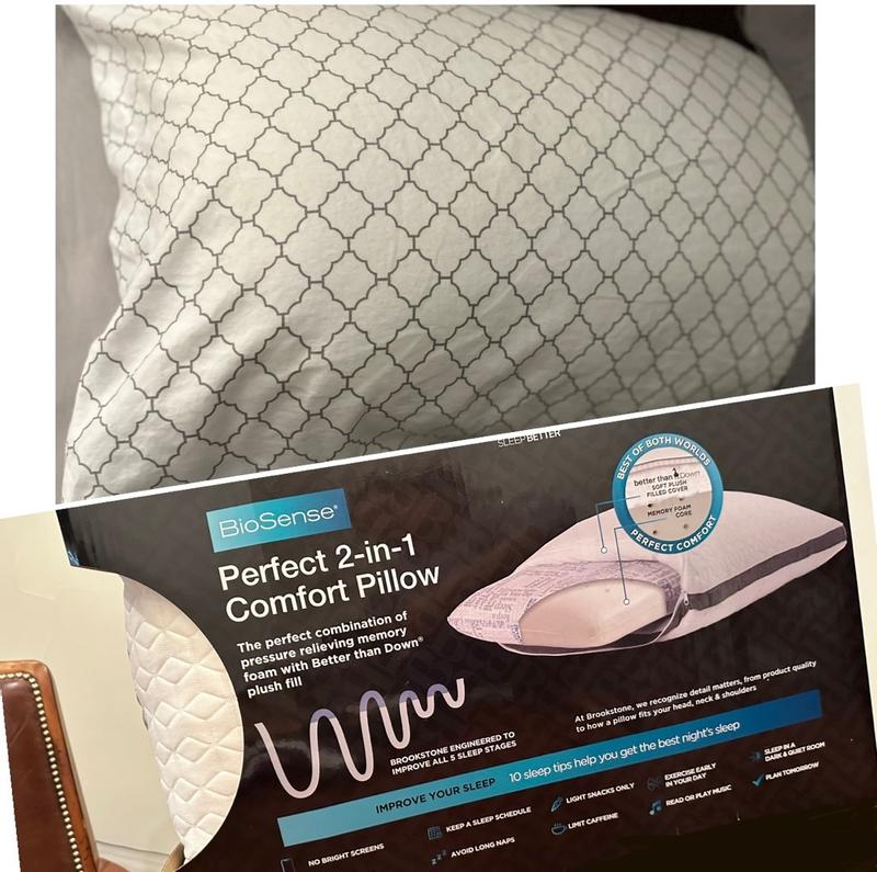 Brookstone biosense pillow 2 in 1 best sale